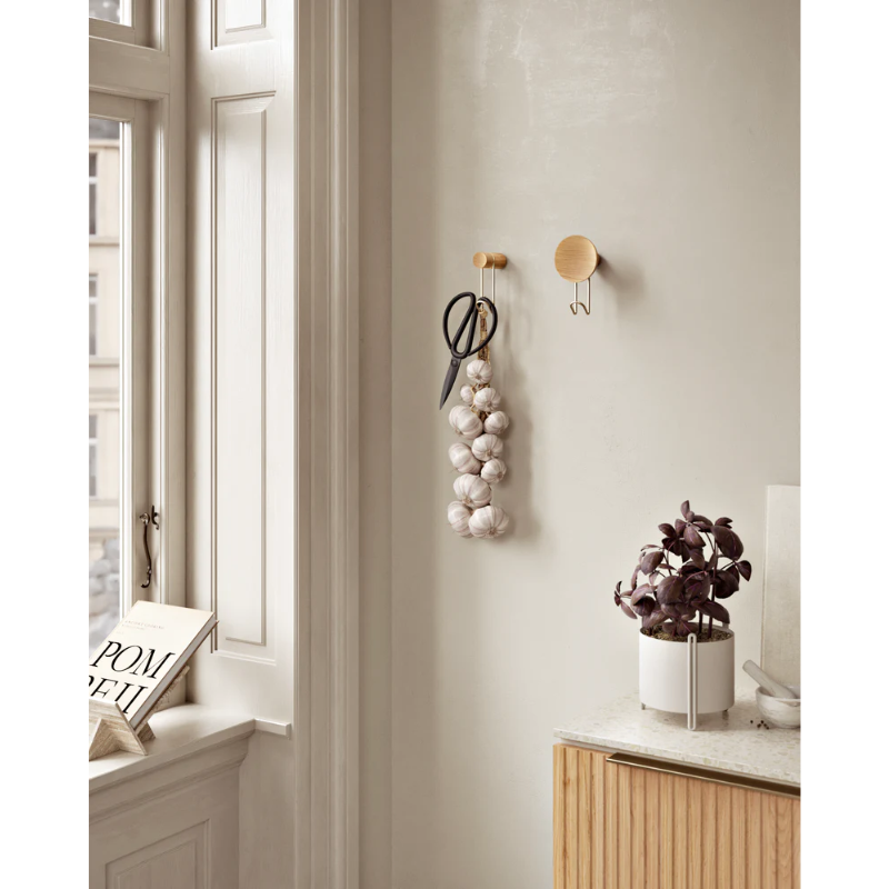The Around Wall Hanger (Large) from Woud in a kitchen.