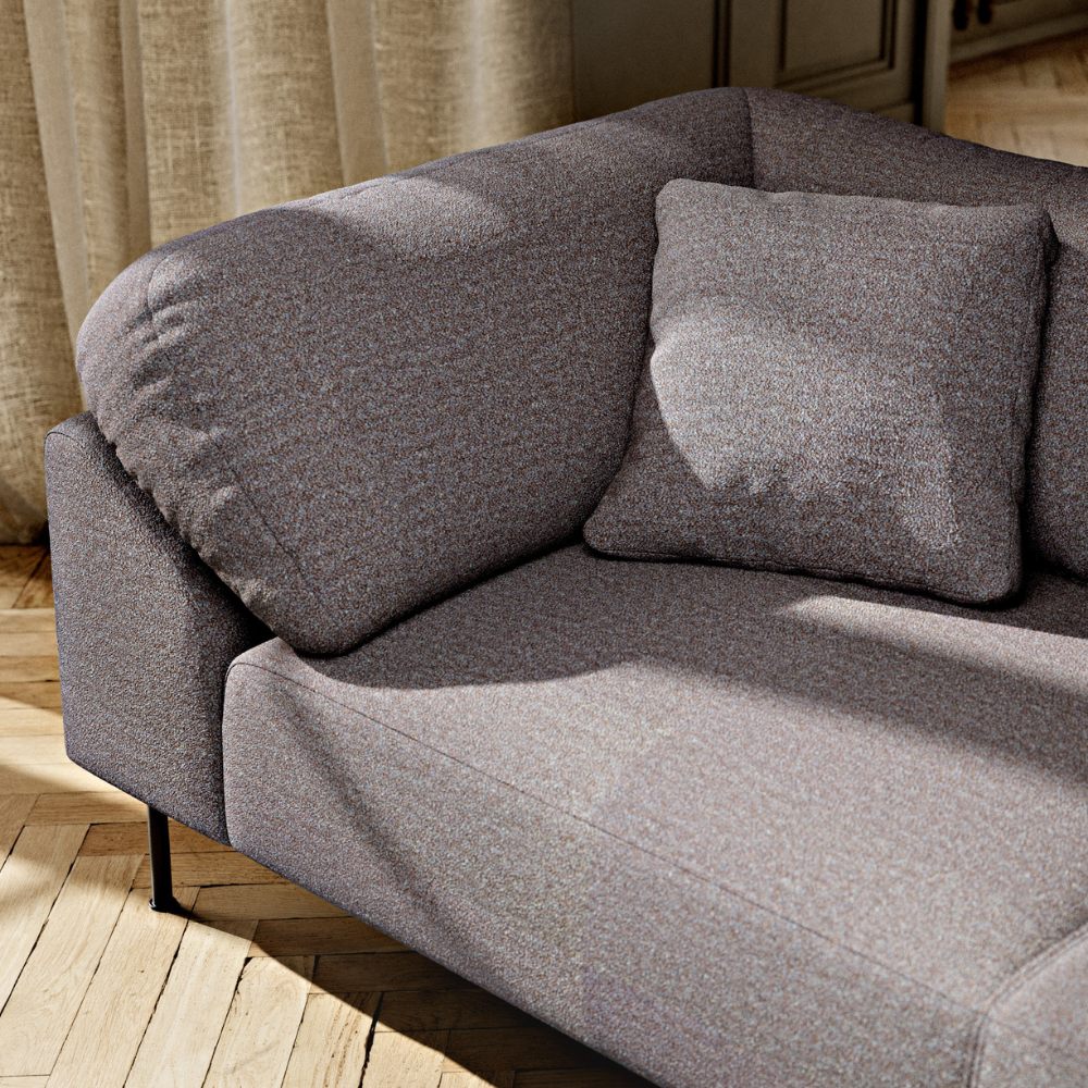 Collar Sofa by Woud in Barnum 11 Brown in a living room.