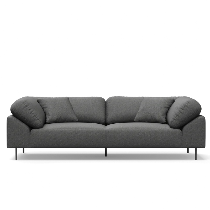 The Collar 2.5 Seater from Woud in dark grey.