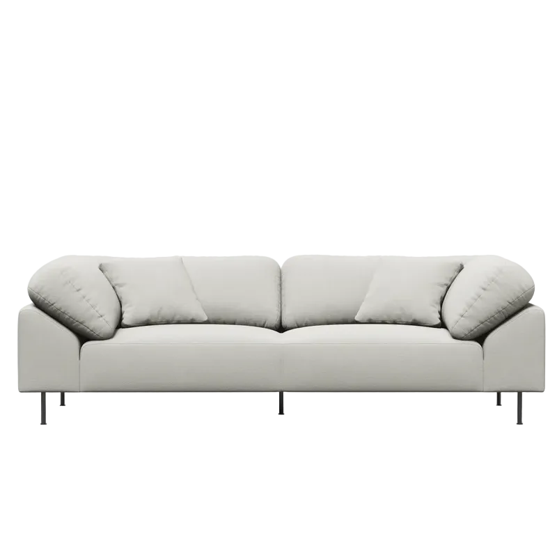 The Collar 2.5 Seater from Woud in off white.