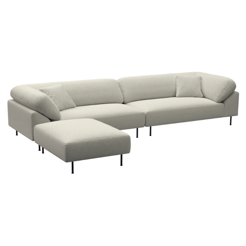 The Collar Sofa by Woud. Right and Left Arms of the Collar Open End Modular Sectional Sofa with the Collar Ottoman. all-groups