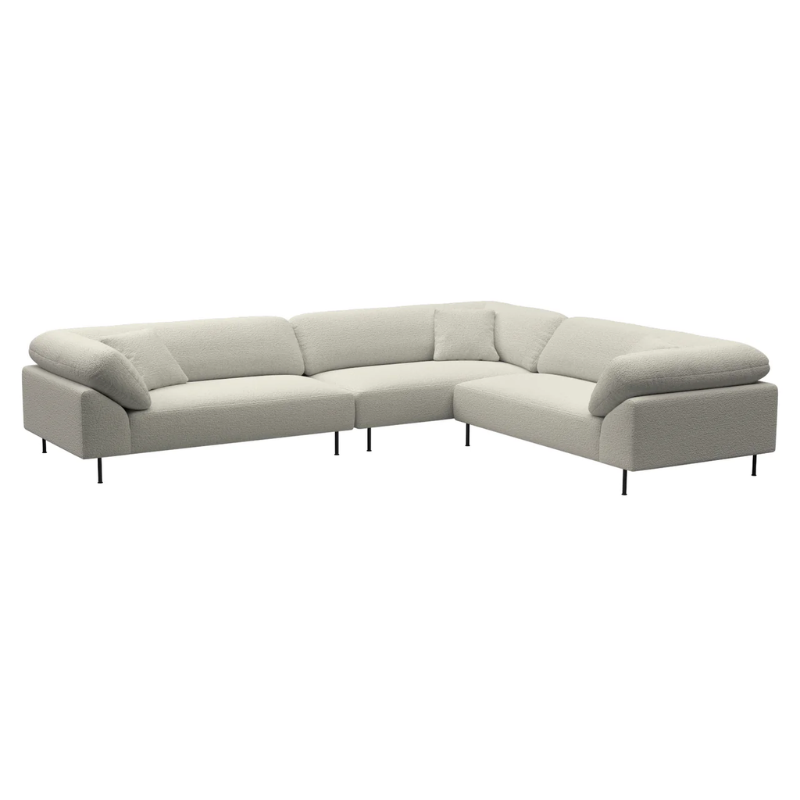 The Collar Sofa by Woud. Two Right Arm pieces and one Left Arm of the Collar Open End Modular Sectional Sofa. all-groups