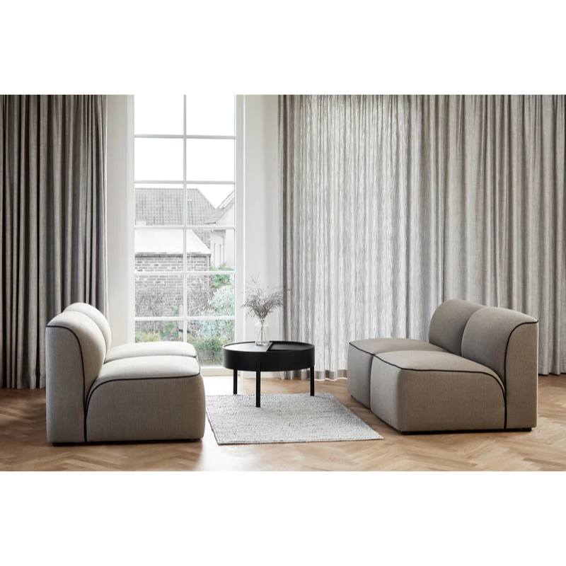 The Flora Middle Module from Woud with custom fabric in a living area.