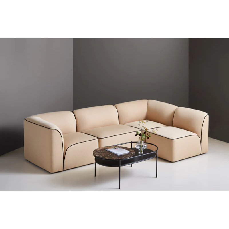 The Flora Middle Module from Woud with KVADRAT Vidar 0323 fabric in a lounge.