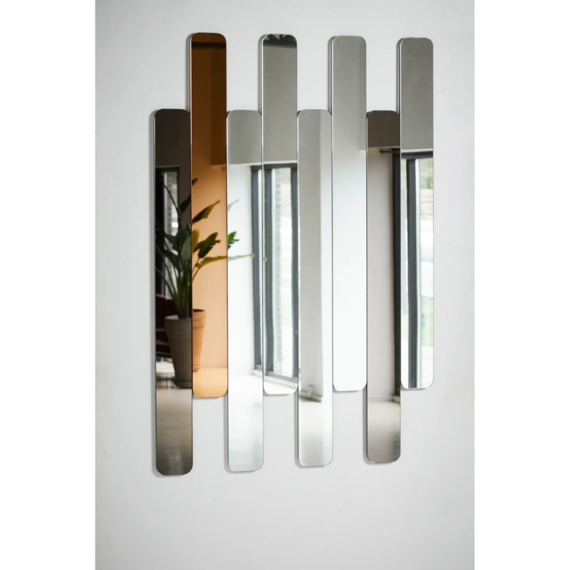 The Logs Mirror from Woud in a living room lifestyle photograph. all-groups