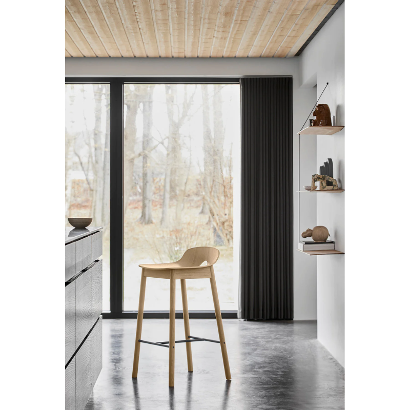 The Mono Counter Chair from Woud in a kitchen lifestyle photograph.