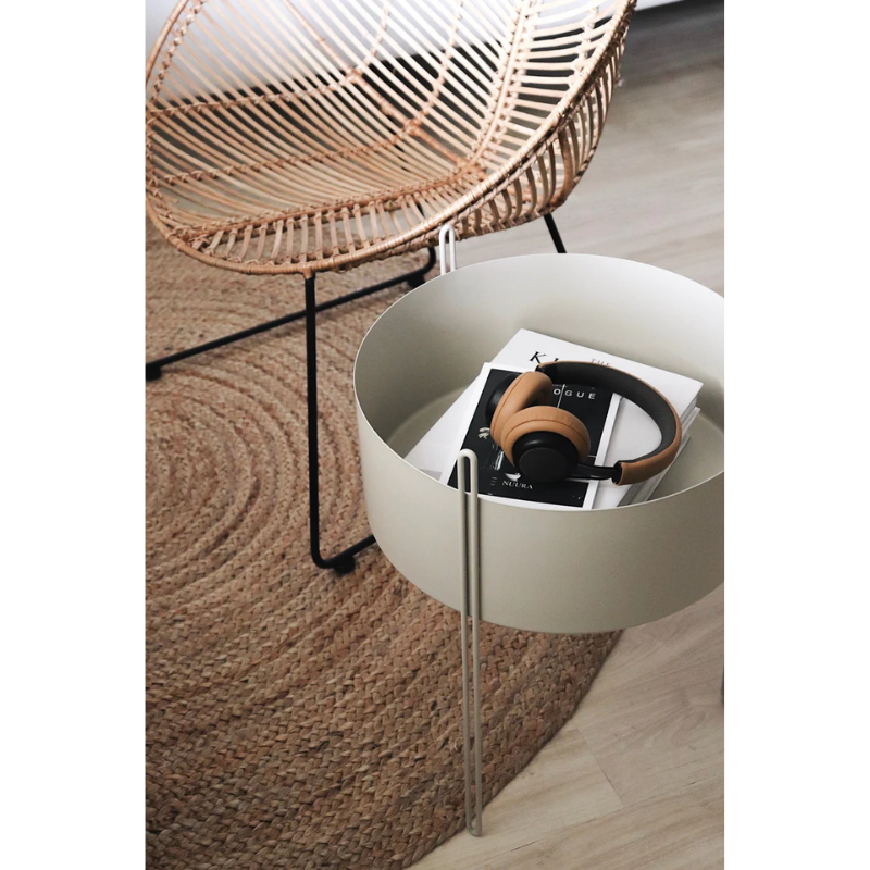 The Pidestall Planter by Woud can also be used for storage or plants; as depicted in this photograph.