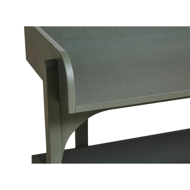 The Utility Shelf from Woud in Dusty Green featured in a close up shot.