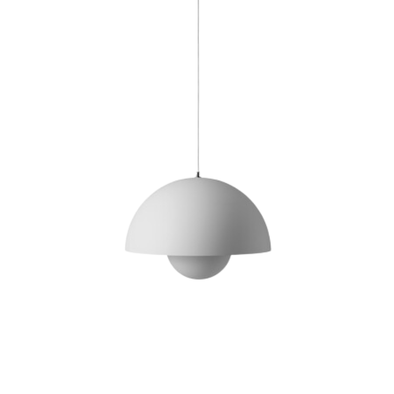 The Flowerpot VP2 Pendant Light from &Tradition in matte white.