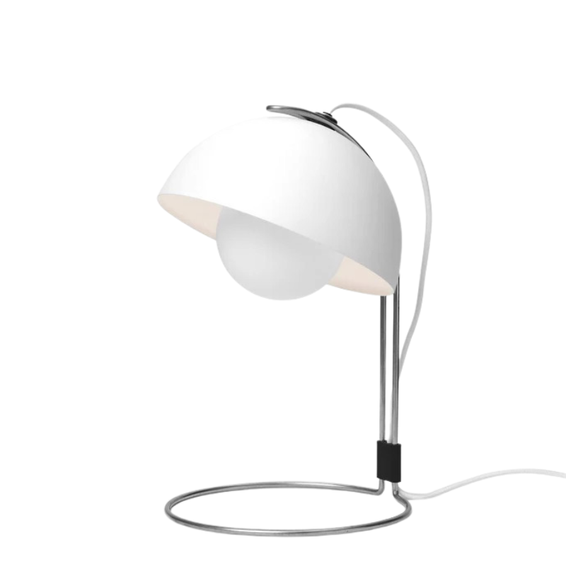 The Flowerpot VP4 Table Lamp from &Tradition in matte white.