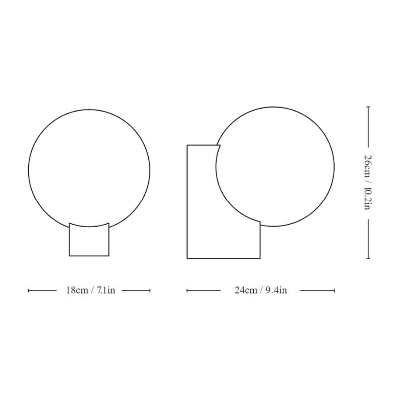 The Journey Wall Sconce from &Tradition dimensions. all-groups