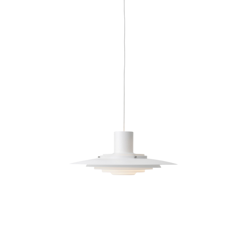 The P376 Pendant Light from &Tradition 19 inch size in matte white.
