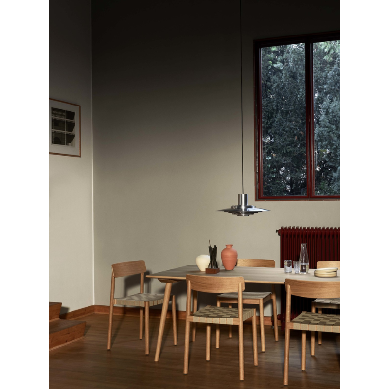 The P376 Pendant Light from &Tradition in a kitchen and dining set up.