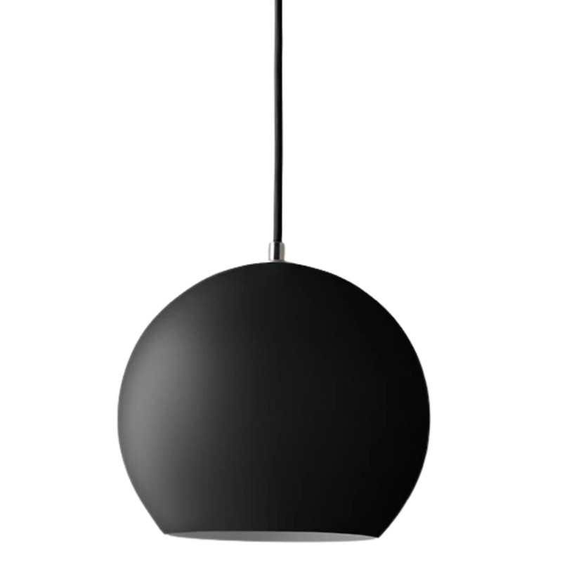 The Topan VP6 Pendant from &Tradition in matte black.