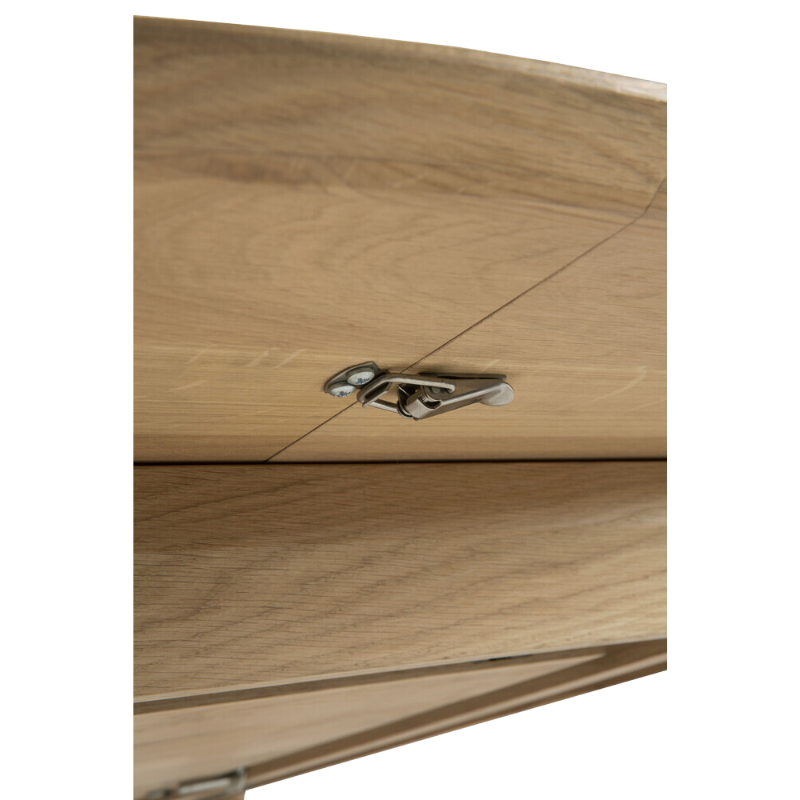 The Round Bok Extendable Dining Table from Ethnicraft in solid oak.