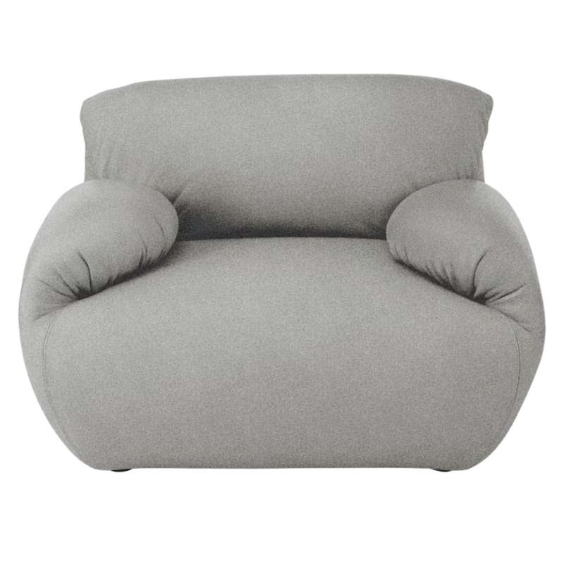 The Luva Modular Armchair from Herman Miller in Heathered Cool Grey Cozy upholstery.
