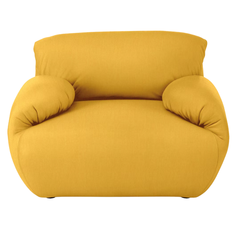 The Luva Modular Armchair from Herman Miller in Goldenrod Mode upholstery.