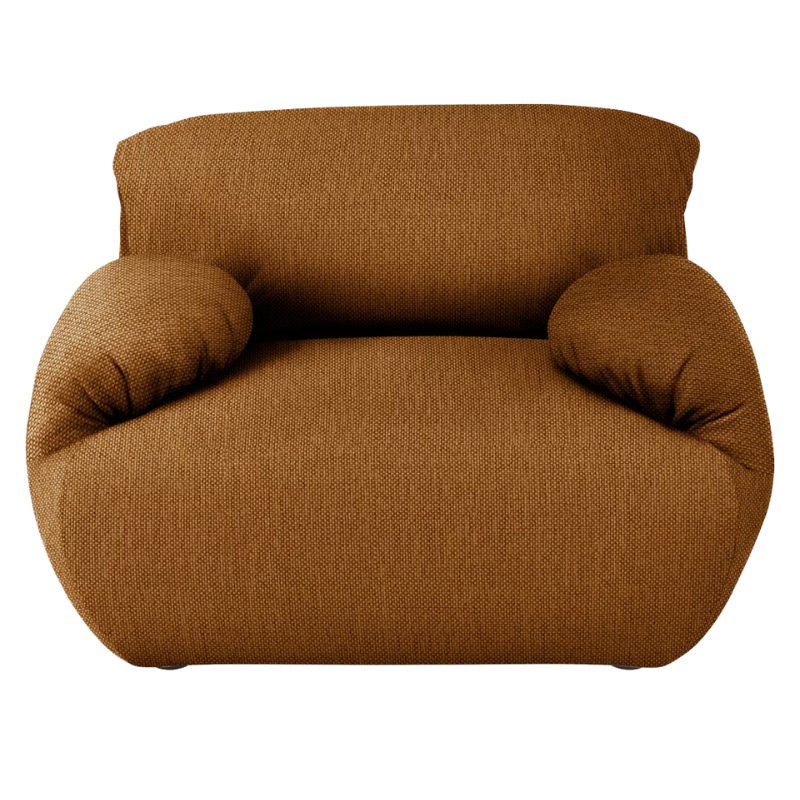 The Luva Modular Armchair from Herman Miller in Nutmeg Mode upholstery.