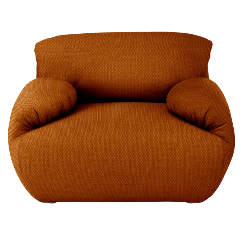 The Luva Modular Armchair from Herman Miller in Rust Mode upholstery.