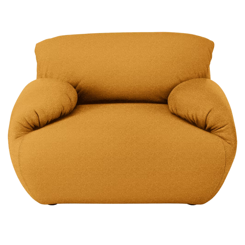 The Luva Modular Armchair from Herman Miller in Mustard Seed Whim upholstery.