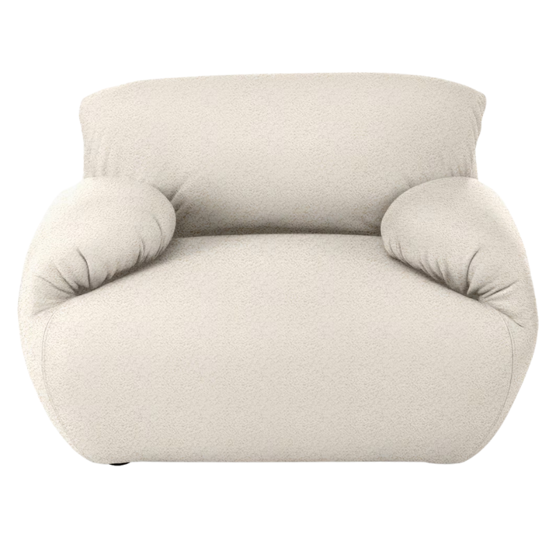The Luva Modular Armchair from Herman Miller in Warm White Whim upholstery.