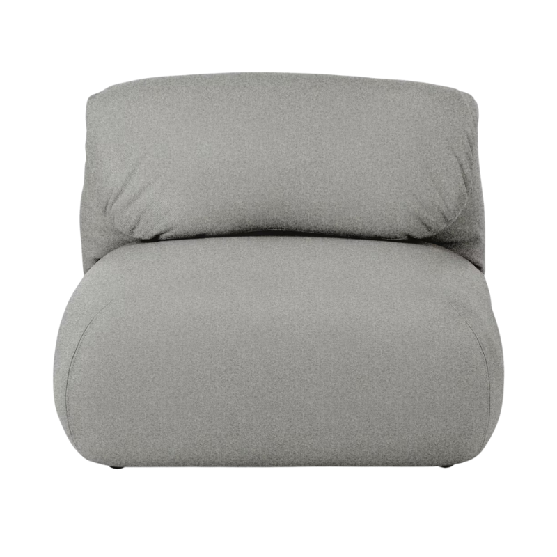 The Luva Modular Armless from Herman Miller in Heathered Cool Grey Cozy upholstery.