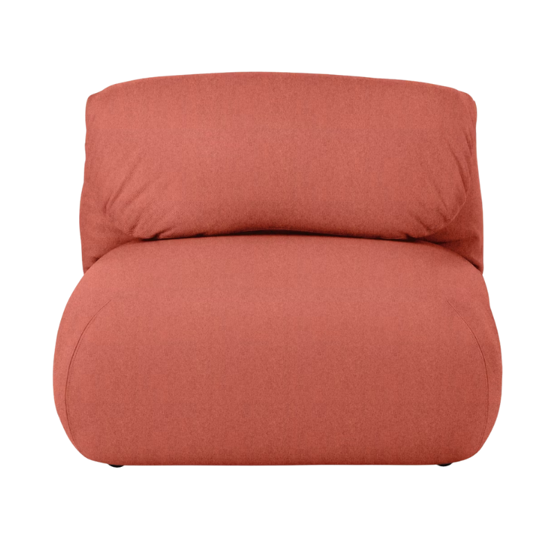 The Luva Modular Armless from Herman Miller in Heathered Persimmon Cozy upholstery.