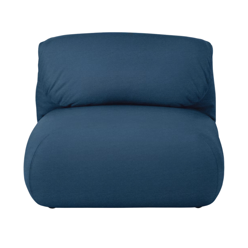 The Luva Modular Armless from Herman Miller in Denim Mode upholstery.