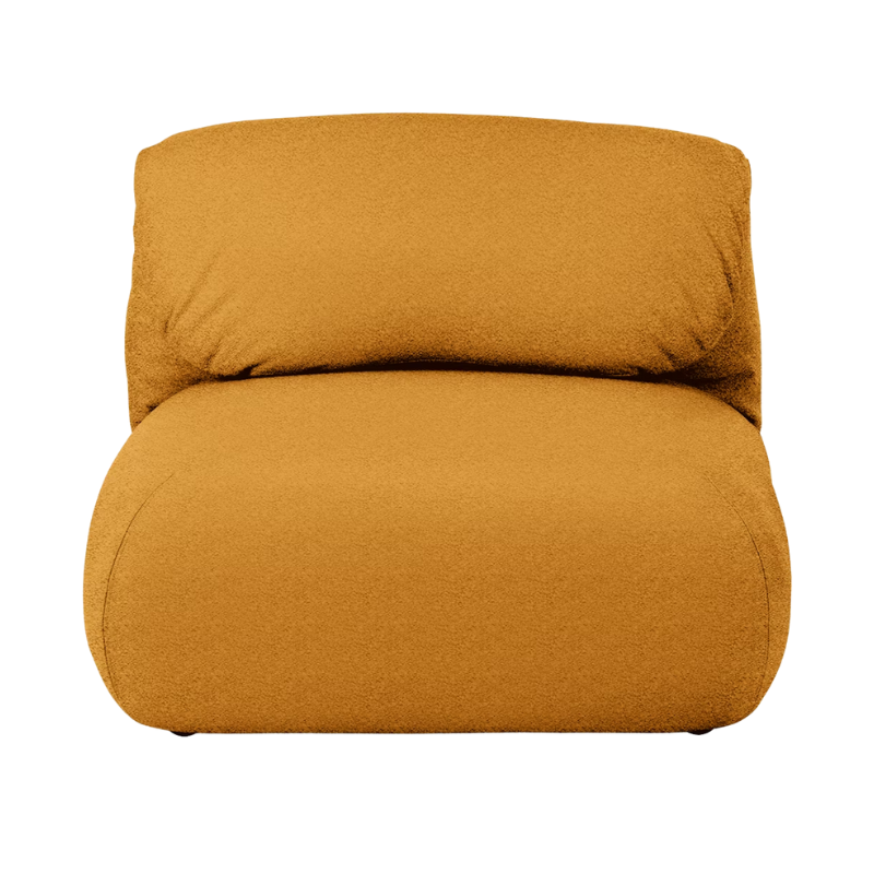 The Luva Modular Armless from Herman Miller in Mustard Seed Whim upholstery.