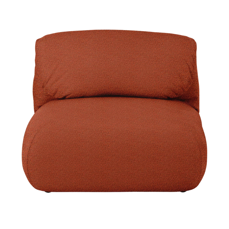The Luva Modular Armless from Herman Miller in Terra Cotta Whim upholstery.