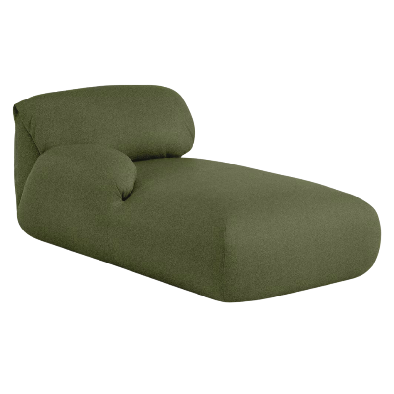The left Luva Modular Chaise from Herman Miller in Heathered Loden Cozy upholstery.