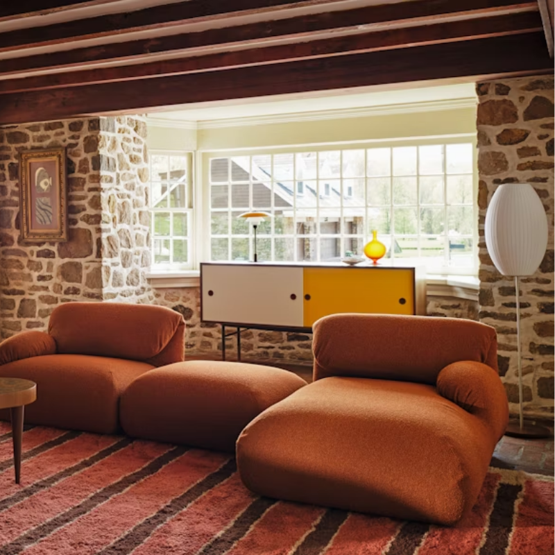 The Luva Modular Chaise from Herman Miller in a lounge.