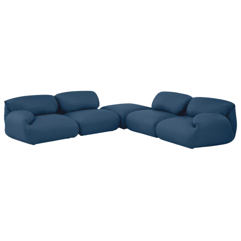 The Luva Modular Corner Sectional from Herman Miller in Denim Mode upholstery.