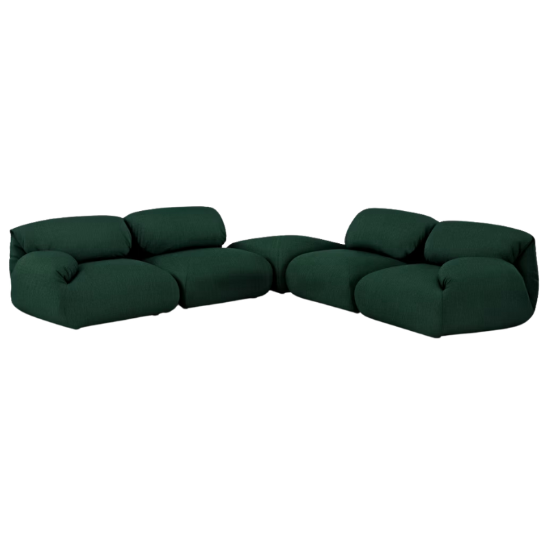 The Luva Modular Corner Sectional from Herman Miller in Outdoors Mode upholstery.