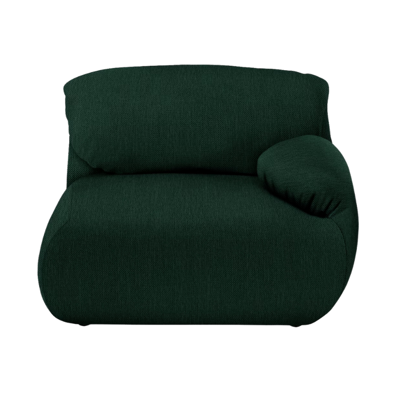 The right Luva Modular Single Seat One Arm from Herman Miller in Outdoors Mode upholstery.
