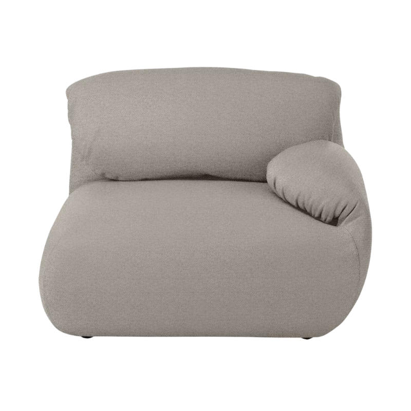 The right Luva Modular Single Seat One Arm from Herman Miller in Sycamore Mode upholstery.