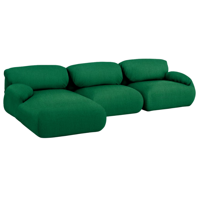 The left Luva Modular Three Seater Sectional from Herman Miller in Celtic Mode upholstery.