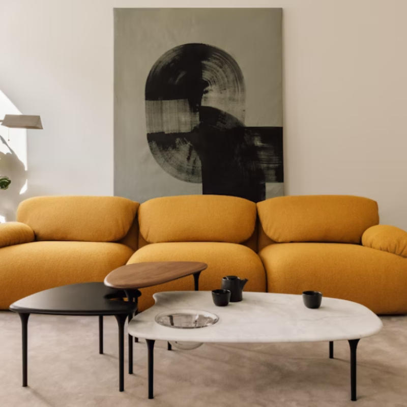 The Luva Three Seater Modular Sofa from Herman Miller in a family space.