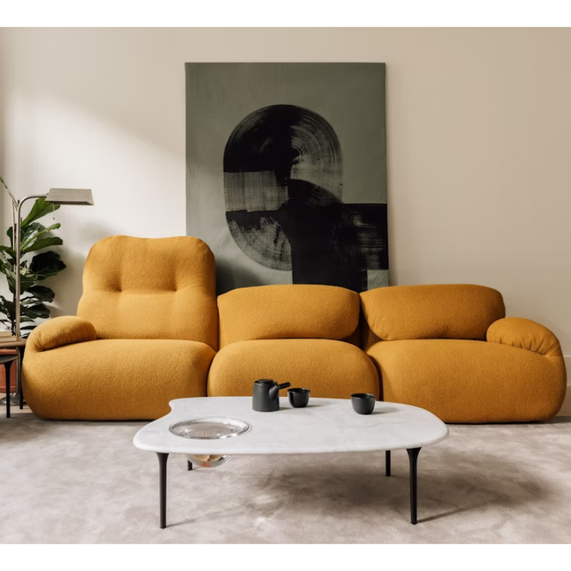 The Luva Three Seater Modular Sofa from Herman Miller in a lounge.