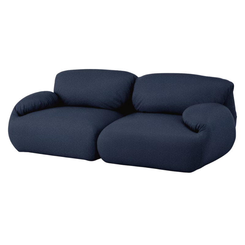 The Luva Modular Two Seater Sofa from Herman Miller in Heathered Twilight Cozy upholstery.