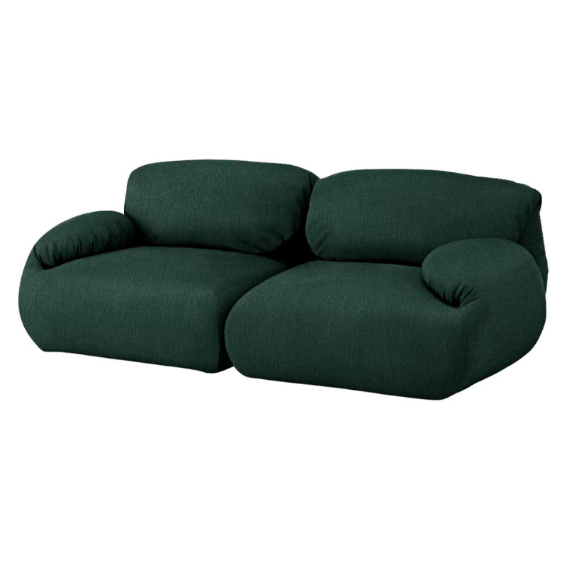 The Luva Modular Two Seater Sofa from Herman Miller in Outdoors Mode upholstery.