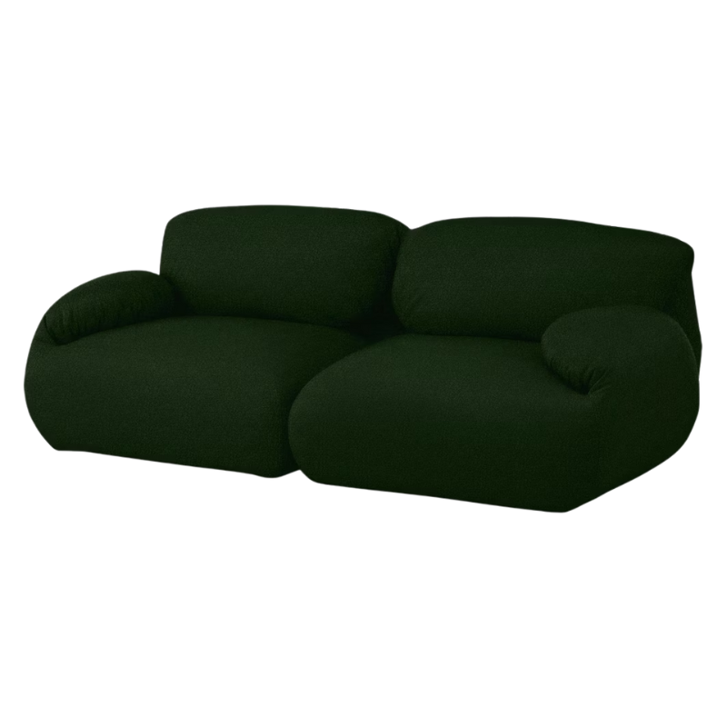 The Luva Modular Two Seater Sofa from Herman Miller in Fir Whim upholstery.