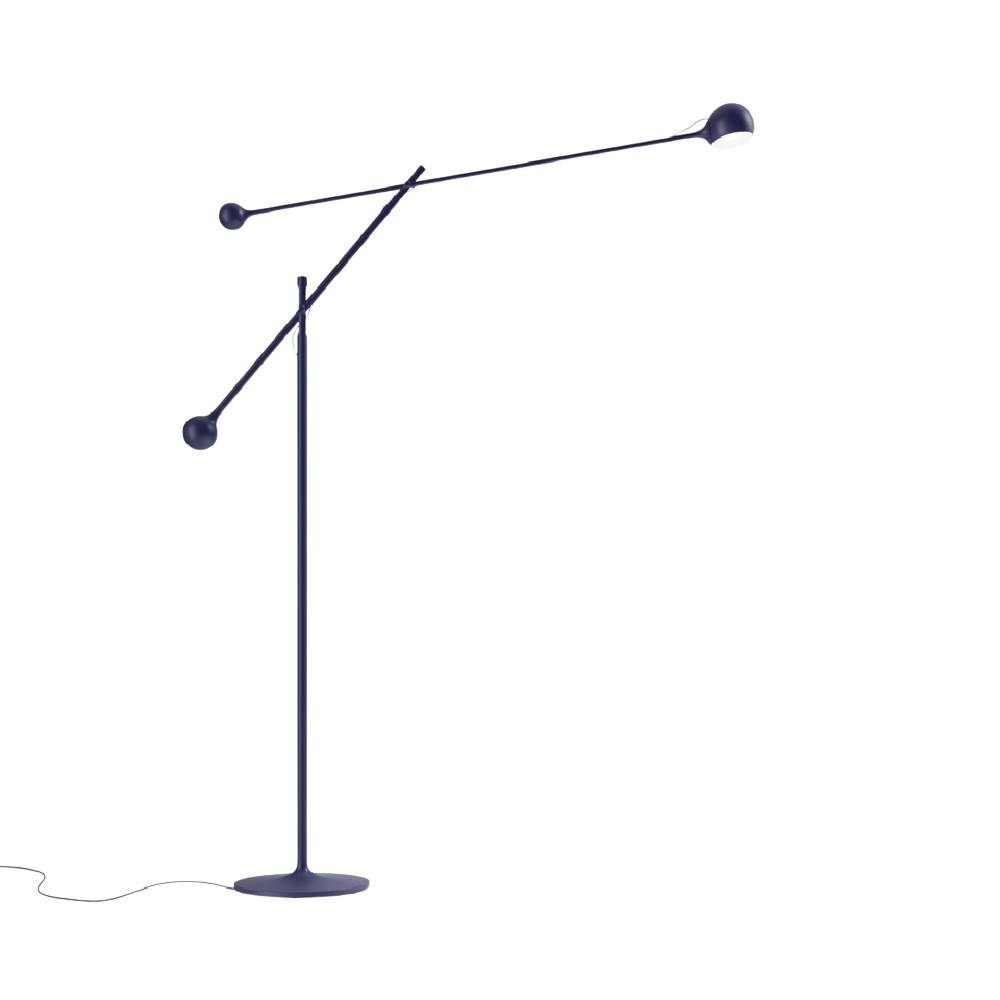 The blue Ixa Classic Floor Lamp from Artemide.