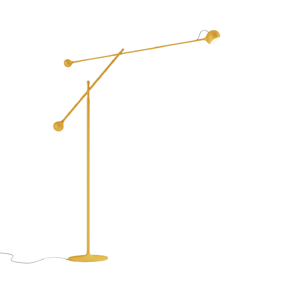 The yellow Ixa Classic Floor Lamp from Artemide.