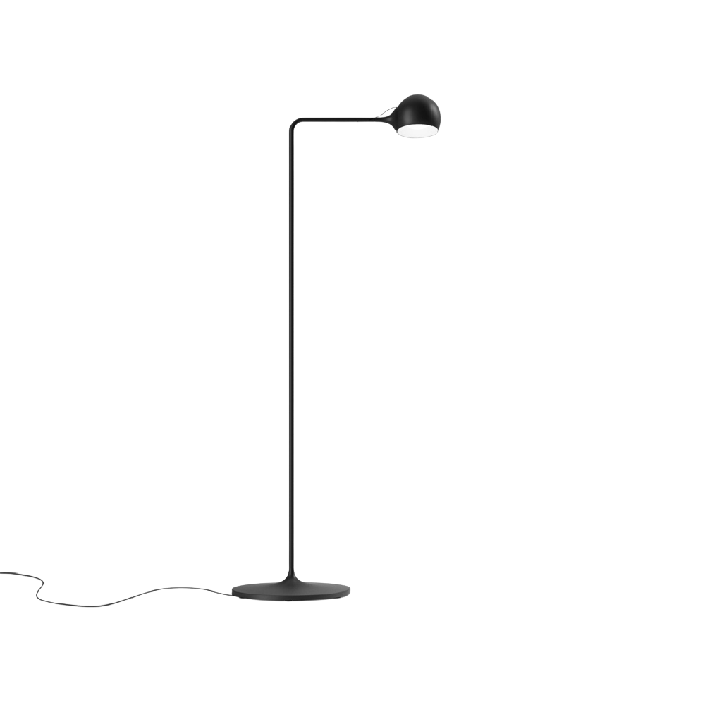 The anthracite gray Ixa Reading Floor Lamp from Artemide.
