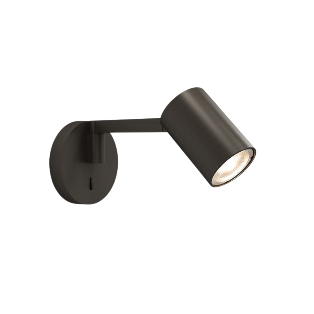 The bronze Ascoli Swing Reading Light from Astro Lighting from an angle.