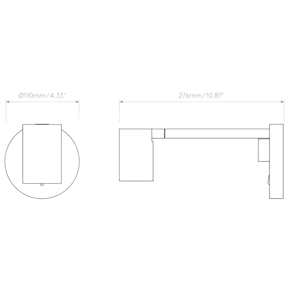 The Ascoli Swing Reading Light from Astro Lighting dimensions. all-groups