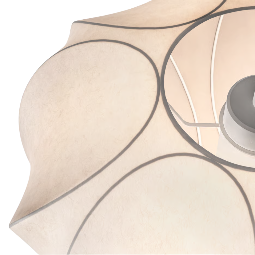 The medium Flow Pendant from Astro Lighting with the matte white base showing the shade in detail.
