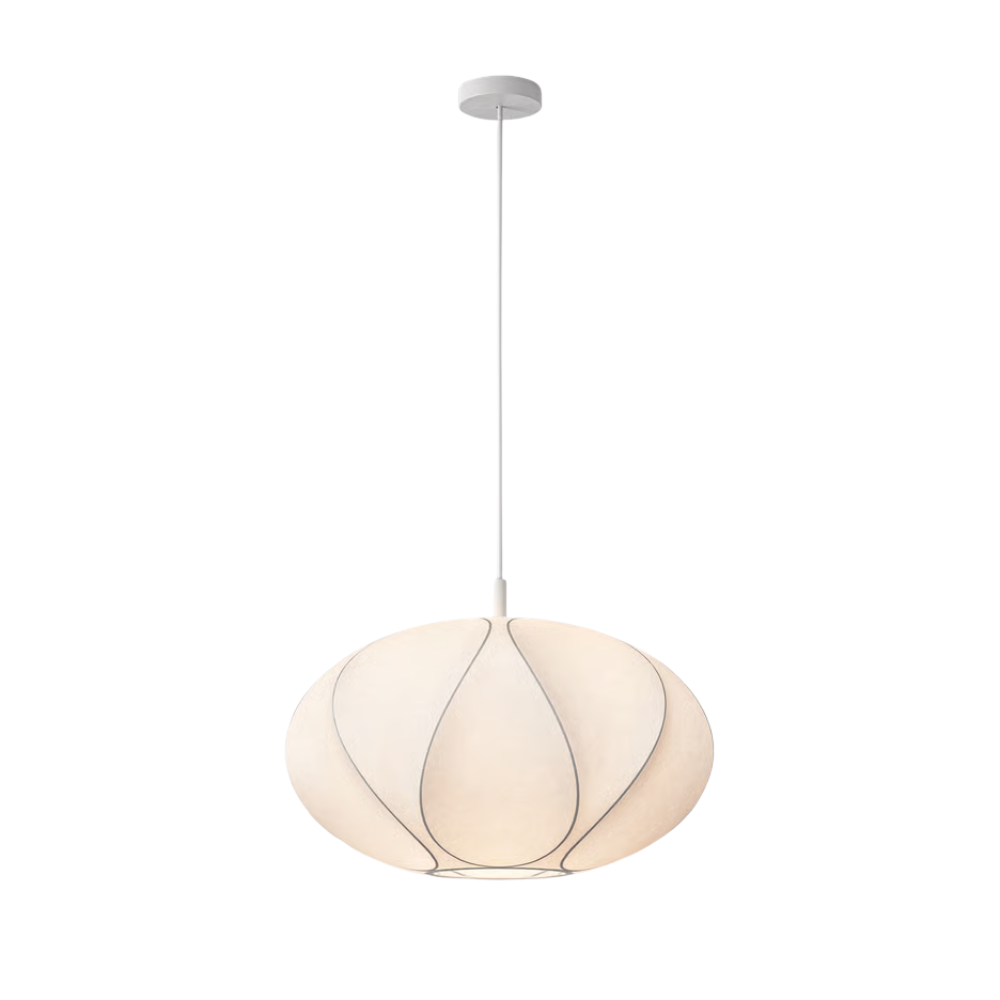 The medium Flow Pendant from Astro Lighting with the matte white base.