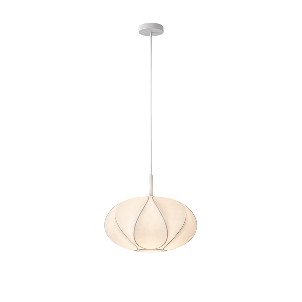 The small Flow Pendant from Astro Lighting with the matte white base.